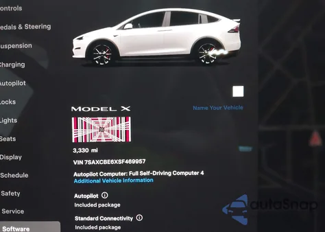 2025 Tesla Model X Plaid from USA, damaged, VIN 7SAXCBE6XSF469957